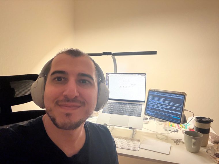 Gev Sogomonian at his desk